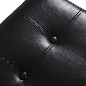 Set de 2 scaune de prânz din ratan, spătar din plasă fără brațe, picioare din metal cromat, Negru
