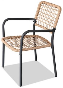 Autronic Set balcon 1+2, metal, polyrattan,natural, AZ-L1103 NAT