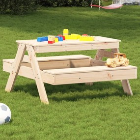 832596 vidaXL Masă de picnic pentru copii, 88x97x52 cm, lemn masiv de pin