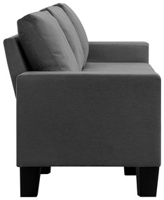 Canapea cu 5 locuri, gri inchis, material textil Morke gra, cu 5 locuri