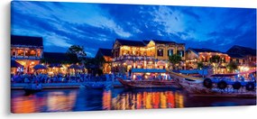 Tablou - Orașul de noapte Hoi An, Vietnam (120x50 cm)