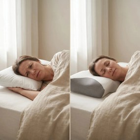 Perna cervicala ortopedica CERVI-SAN Classic, memory foam, fermitate medie, husa Tencel