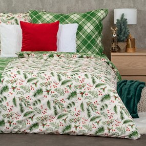 Lenjerie de pat din bumbac 4Home Scotch verde, 140 x 200 cm, 70 x 90 cm