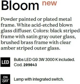 Lampa de masa moderna BLOOM TL1 SMALL OTTONE