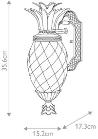 Corp de iluminat de exterior Hinkley HK-PLANTATION-S-BU PLANTATION 1xE27/40W/230V IP44 bronz