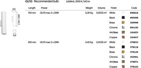 Aplica de perete LOOK AP2 ROUND D60 H300 BRUNITO