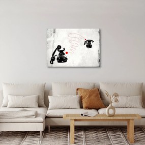Tablou - Desen de telefon în stilul lui Banksy (70x50 cm)