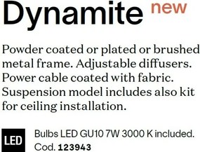 Lustra suspendata DYNAMITE SP4 SQUARE NERO