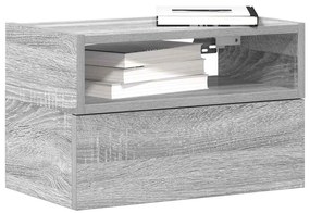 vidaXL Noptieră montată pe perete gri Sonoma 45x26x28,5 cm