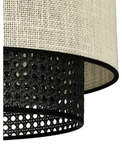 Lustră aplicată RATTAN Duolla YUTE 1xE27/15W/230V d. 45 cm crem/negru
