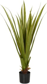 HOMCOM Plantă artificială tip agave în ghiveci, înălțime 90 cm, 16 frunze, interior și exterior, realism ridicat | Aosom Romania