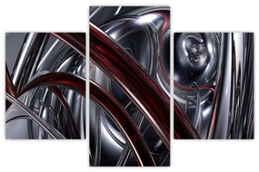 Tabloul cu abstracție în gri (90x60 cm)