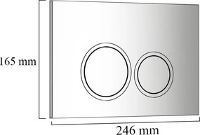 Clapă de acționare pentru toaletă cromată Roya 082