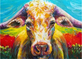 Tablou - Vacă pictată (70x50 cm)