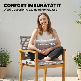 Outsunny scaune set exterior casă de vară bănci confortabile pereche relaxare | Aosom Romania