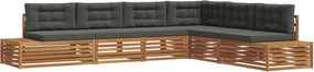 vidaXL Set de canapele de exterior 6 Bucată Natural și Antracit