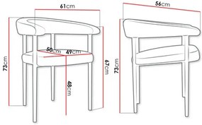 Scaun sufragerie Ezekta (smaragd) . 1103432