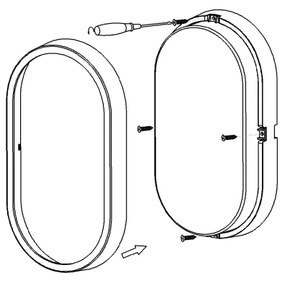 Top Light - Aplică de perete pentru exterior LED BARI LED/15W/230V IP54