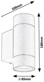 Aplică de exterior PHOENIX 2xGU10/10W/230V IP54 gri Rabalux 8119