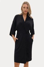 Halat pentru femei BEATRICE din bambus XL Negru / Black