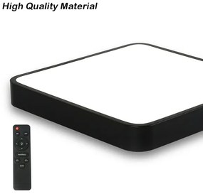 Plafonieră LED dimabilă Brilagi POOL SQUARE LED/36W/230V 3000-6000K 40x40 cm negru + telecomandă