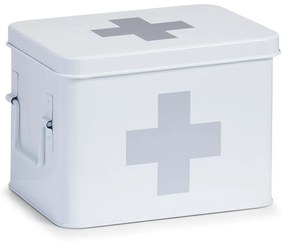 Trusă medicală metalică, cutie medicală, 22x16x16 cm, ZELLER, roșie