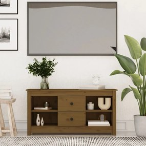 814572 vidaXL Comodă TV, maro miere, 103x36,5x52 cm, lemn masiv de pin
