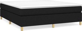 vidaXL Pat box spring cu saltea, negru, 180x200 cm, catifea