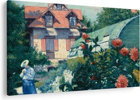 Tablou - Gustave Caillebotte, Dahlias, Garden at Petit Gennevilliers, reproducere (90x60 cm)