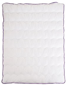 Patura pentru tot anul matlasata BELLA LAVENDER 140x200 cm, alba