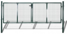 Gard de grădină tip plasă, poartă gard grilaj, 289x75 cm/306x125 cm