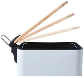 Coș de gunoi alb cu pedală din oțel 5 l Erik – Spirella