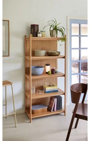Bibliotecă în culoare naturală cu aspect de lemn de stejar 75x162 cm Heritage – Hübsch