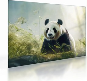 Tablou pe sticlă - Panda (70x50 cm)