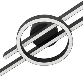 Plafonieră LED RGBW dimabilă Eglo 900953 AMANDOLO 23,5W/230V negru + telecomandă