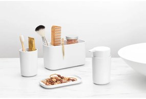 Set accesorii baie Brabantia ReNew 1003492, 3 piese, 250 ml, Rezistent la coroziune, Alb