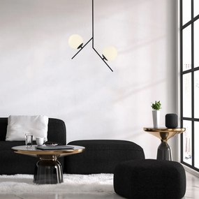 Lustra 2 Brate Dolunay - 144-AV, Soclu E27, Max. 40W, Culoare Negru