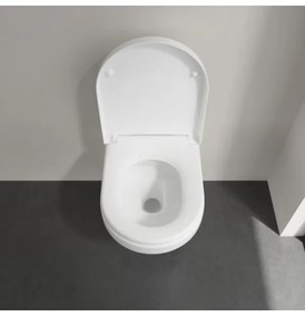 Set vas WC rimless suspendat, Villeroy&amp;Boch Architectura, DirectFlush, cu capac inchidere lenta, 37x53cm, Alb Alpin, 5684HR01