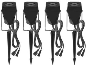 SET 4x lampă LED RGBIC dimabilă de exterior LED/7W/230V 3000-6500K IP65 Wi-Fi Tuya