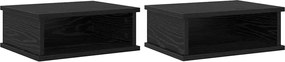 vidaXL Noptieră 2 pcs Stejar Negru 40 x 31 x 15 cm Lemn compozit