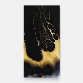 Tablou Canvas, 80x160cm, Dormitor si Living, Abstracte, Marble, Black Golden Marble