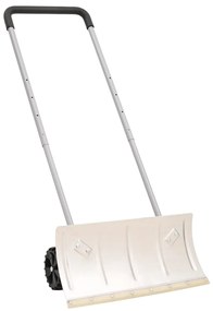 vidaXL Lopată de zăpadă mâner extensibil argintiu 61 cm lamă din oțel
