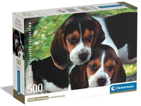 Animale Beagles Close Together Puzzle cu câini 500 de piese Clementoni