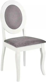 Scaun vintage alb BAROCK, lemn de cauciuc, 45x51x93 cm