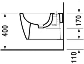 Duravit ME by Starck Compact Bideu suspendat 37x48 cm
