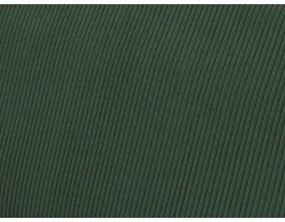 Colțar verde extensibil/cu spațiu de depozitare cu tapițerie din catifea reiată Voltaire – Bobochic Paris