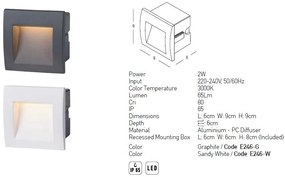 Spot LED incastrabil de exterior iluminat ambiental IP65 Rajal S alb