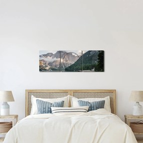 Tablou - Lake Prags (cu ceas) (90x30 cm)