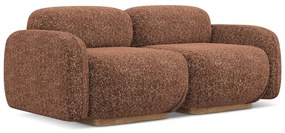 Canapea modulară portocalie/maro 190 cm Ailani – Makamii