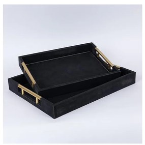SET 2x tavă decorativă 40x30/34x24 cm negru